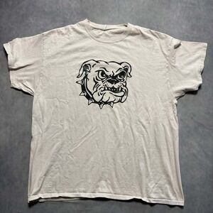 Unbranded Bulldog Graphic Tee Mens XL Tan Good Spiked Collar Vintage Style